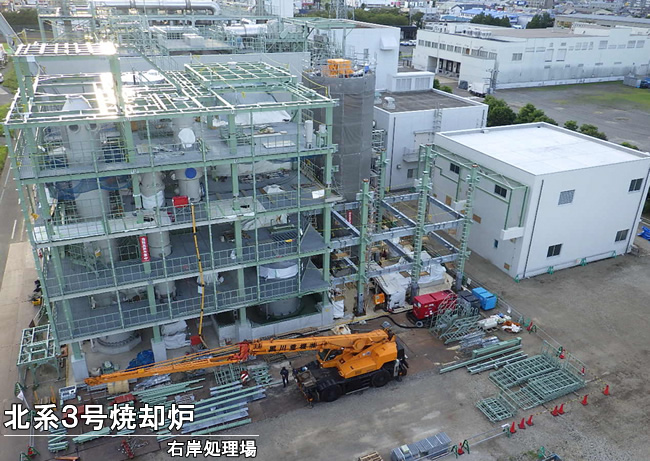 右岸処理場の北系3号焼却炉